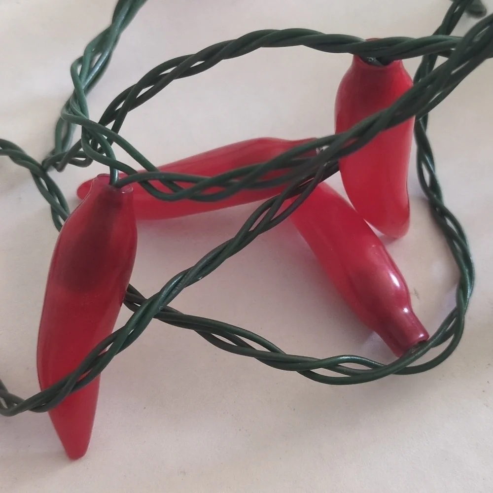 Vintage Red Hot Chili Peppers Hanging String Lights. 2 Separate Strands.